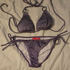 Puma Purple Iridescent Bikini Set Size Small